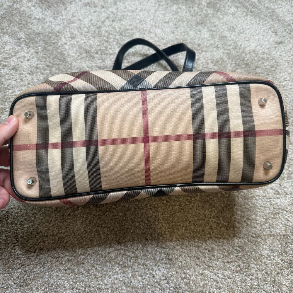 Y2K Burberry Classic Check Shoulder Tote Bag - Picture 3 of 10